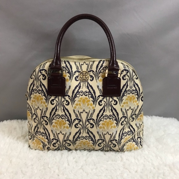 Tory Burch Handbags - Tory Burch Robinson Middy Paisley Canvas Satchel